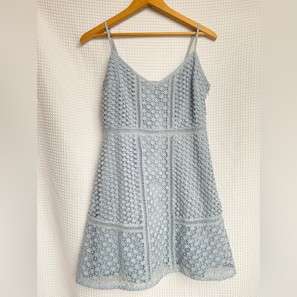 Abercrombie & Fitch light Blue spaghetti straps Sleeveless Sundress eyelets